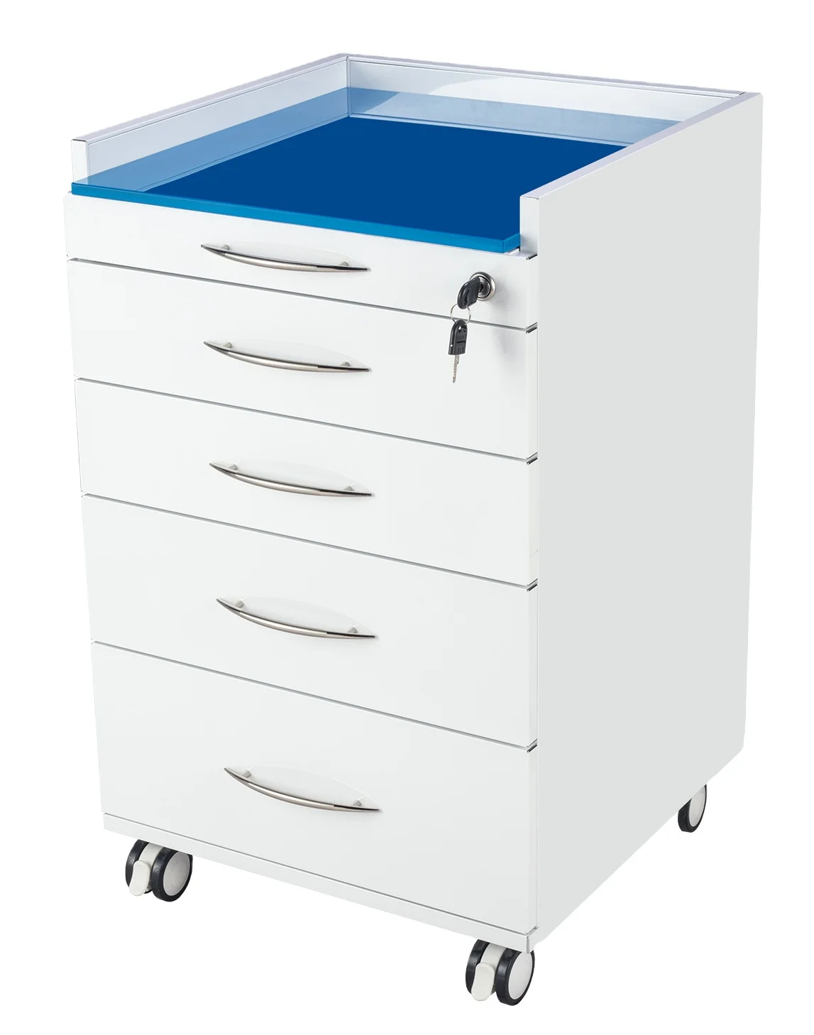 4 Drawers Medical Standard Stainless Steel Mobile Utility Trolley Storage Cabinet Mobile Dental Cabinet