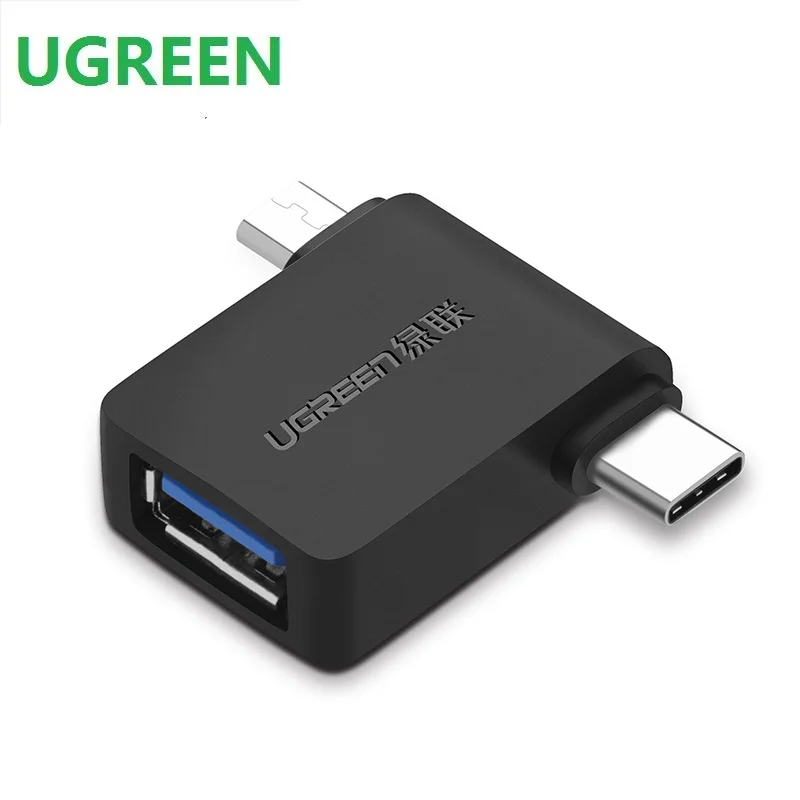 UGreen USB para OTG Adaptador Micro Android Celular Cabo de dados universal conectado U Disk Type-C Conector