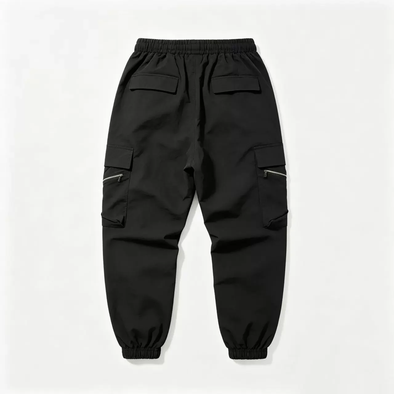 2026 Autumn Tactical Joggers Pants Streetwear Men's Multi-Pockets Cargo Pant Black Utility Work Elastic Waist Casual Trousers