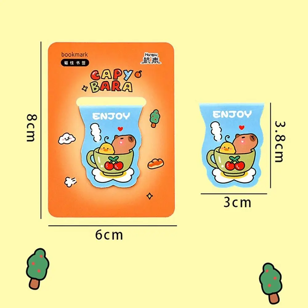 Students Gift Magnetic Capybara Bookmark School Supplies Small Prize Book Clip Cute Stationery Gift