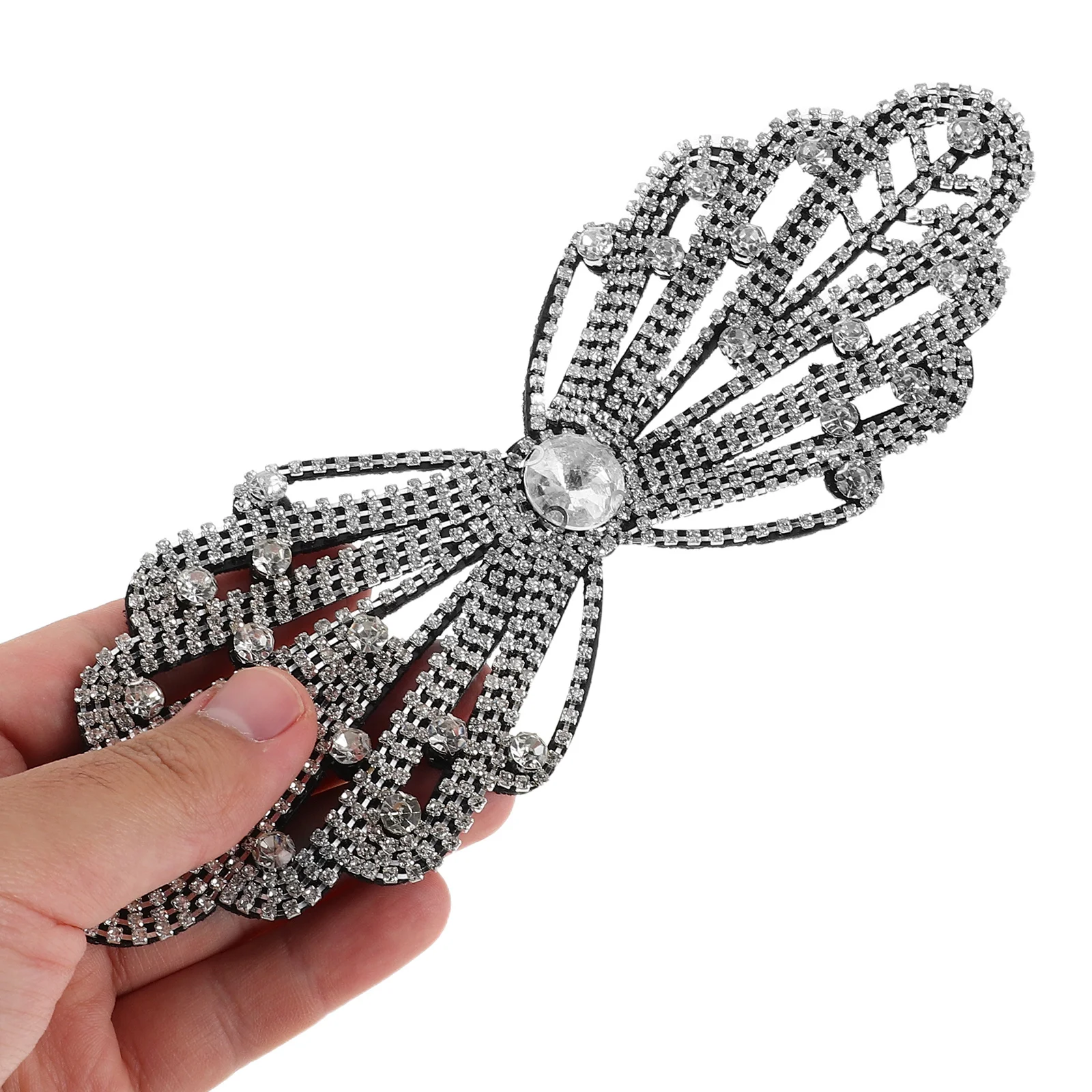 

2pcs Rhinestone Bridal Applique For Wedding Dress Shoes Handmade Flower Patch Sew On Garment Embellishment Craft Accessory