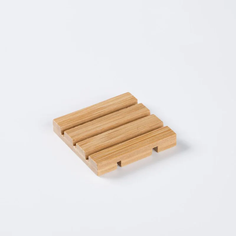 Creative bamboo soap box Simple wooden  soap dish Essential oil soap rack Drain soap holder