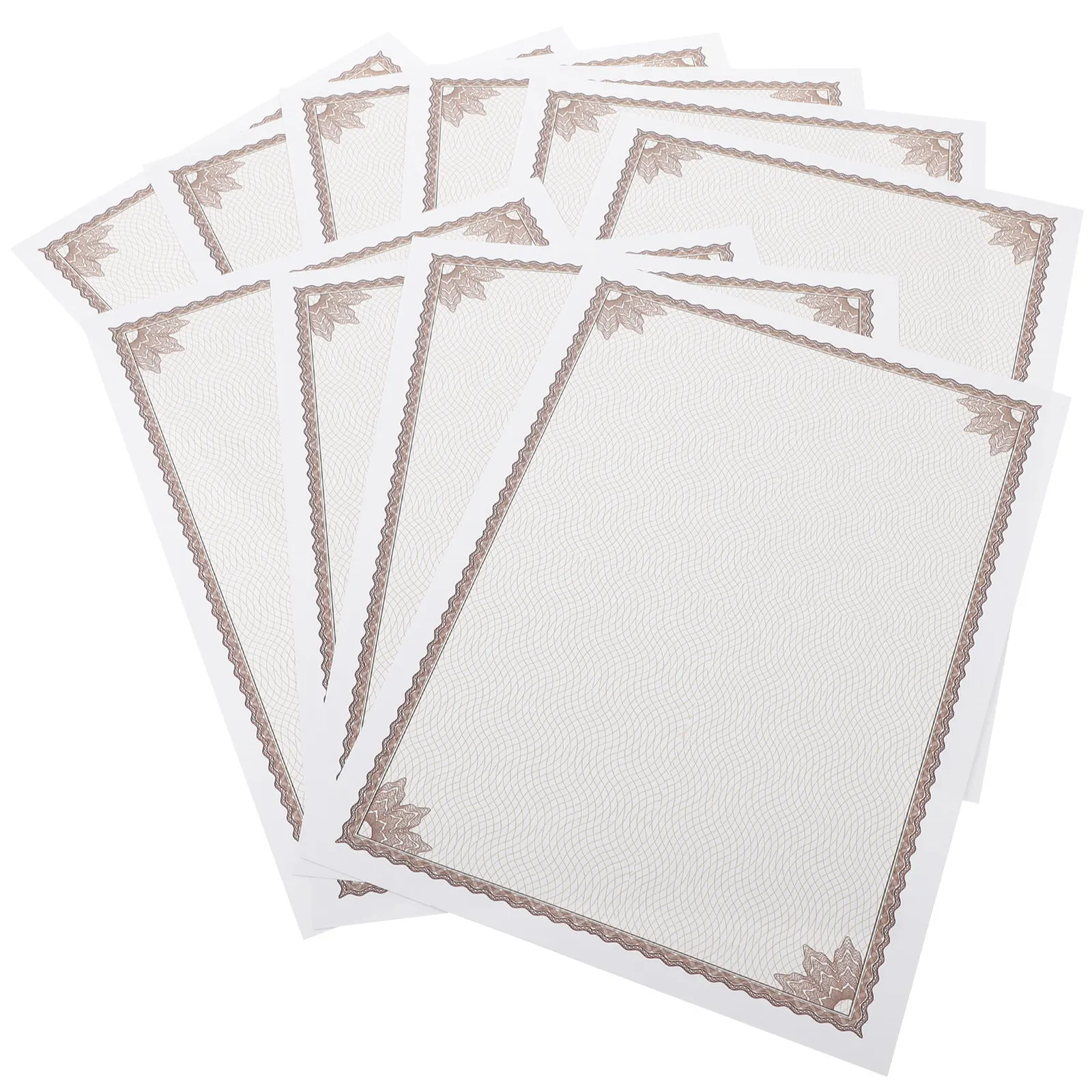 

10Pcs Certificate Paper Blank Writable Printable Office Use A4 Diploma Award Certificate Sheets Diploma Paper School Supply