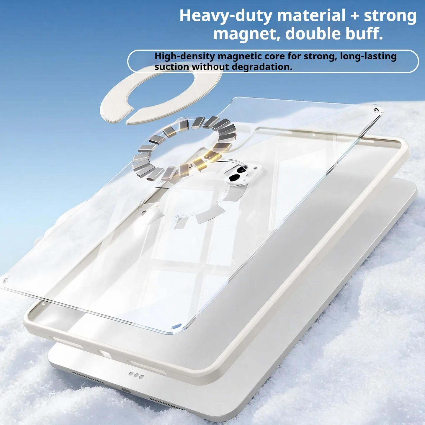 RBP Magnetic Transparent Case for iPad 11/10 10.9 Air 4/5/6/7th Mini 6/7 Pro  12.9 13 Protective Hard Back Soft Cover Anti-Bend
