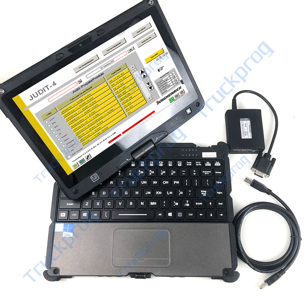 

Getac V100 Laptop Judit Incado Box Diagnosis Kit Jungheinrich JUDIT 4 jeti repair manual SH & ET Forklift truck Diagnostic Tool