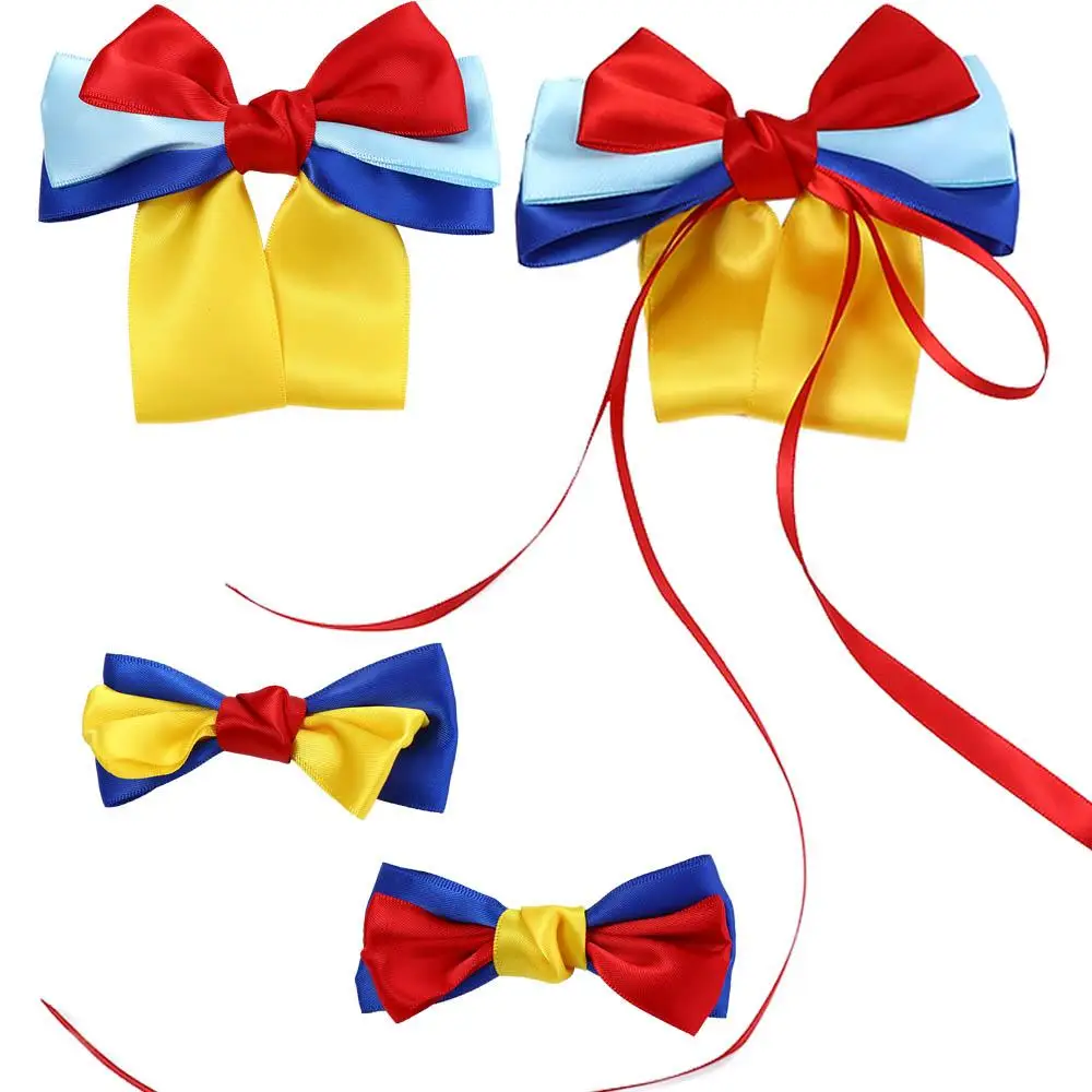 

Lovely Cute Sweet Bow Ribbon Princess Satin Ribbon Snow White Princess Bow Hair Clips Korean Style Hairpins Barrette