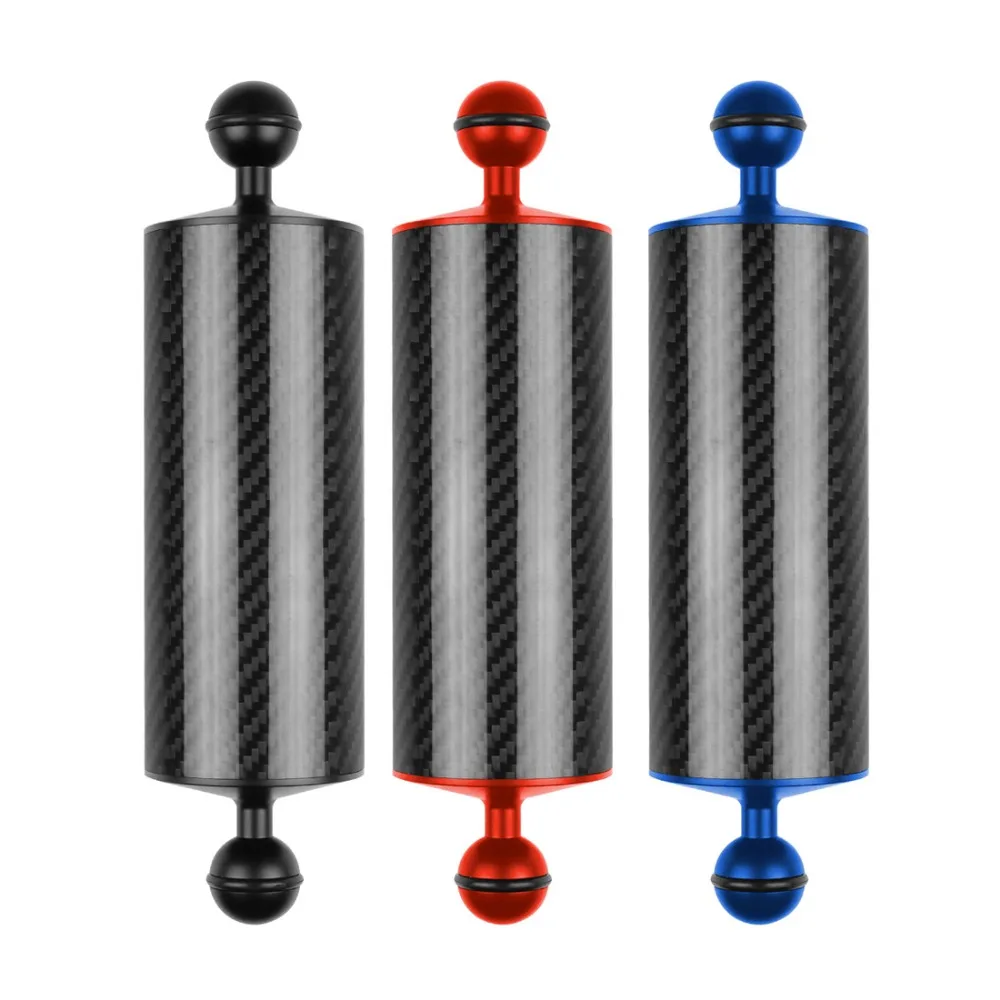 2x Kohle faser Float Auftrieb Wasser arm Doppel kugel halterung 1 Zoll d60mm für Gopro Unterwasser DSLR Kamera Tauch schale Fotografie – Detail 26