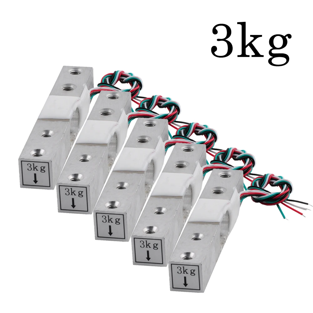 DIYmalls 5/10PCS 1kg 2kg 3kg 5kg 10kg 20kg Wägezelle Wägezelle Gewichtssensor Elektronische Waage Aluminiumlegierung Wiegesensor für HX711 AD 8
