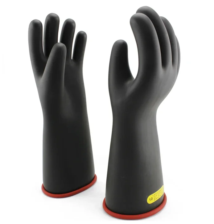 20 KV Long High Voltage Class 2 Electric Worker Safety Hand Protection Latex Rubber Insulating Gloves