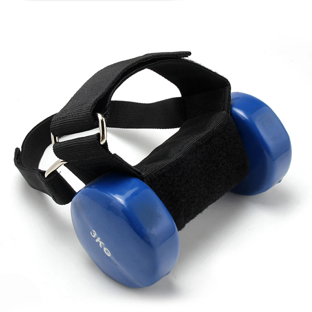 Adjustable Dumbbell Foot Strap for Leg Curl Extension and Hip Training With Polyester Webbing and Reliable Metal Buckle System