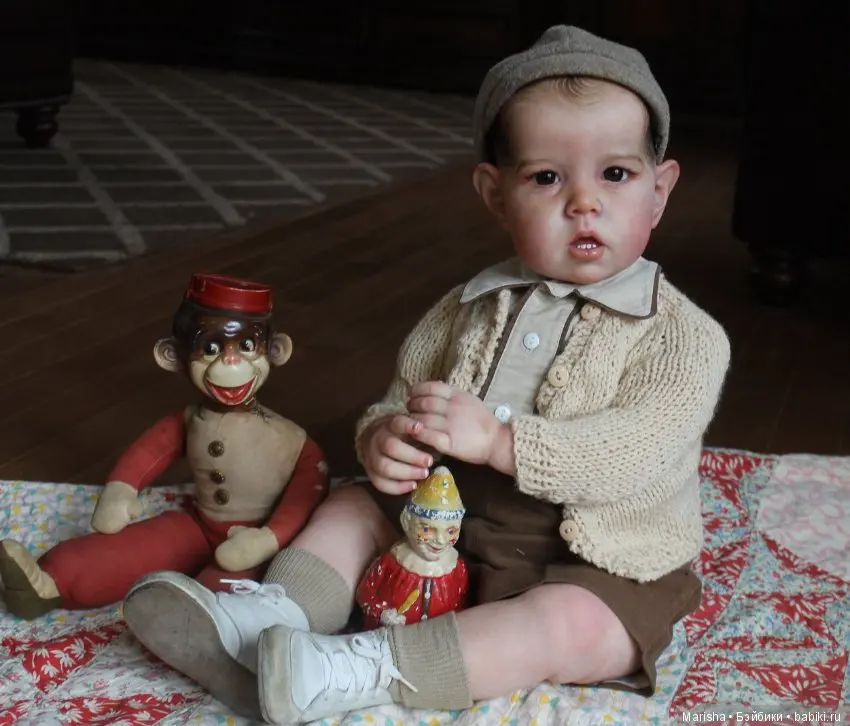20Inch Reborn Liam Doll Kit, Unfinished Unassembled DIY Doll Parts, Hand Painted 3D Skin with Visible Veins & Hand Rooted Hair