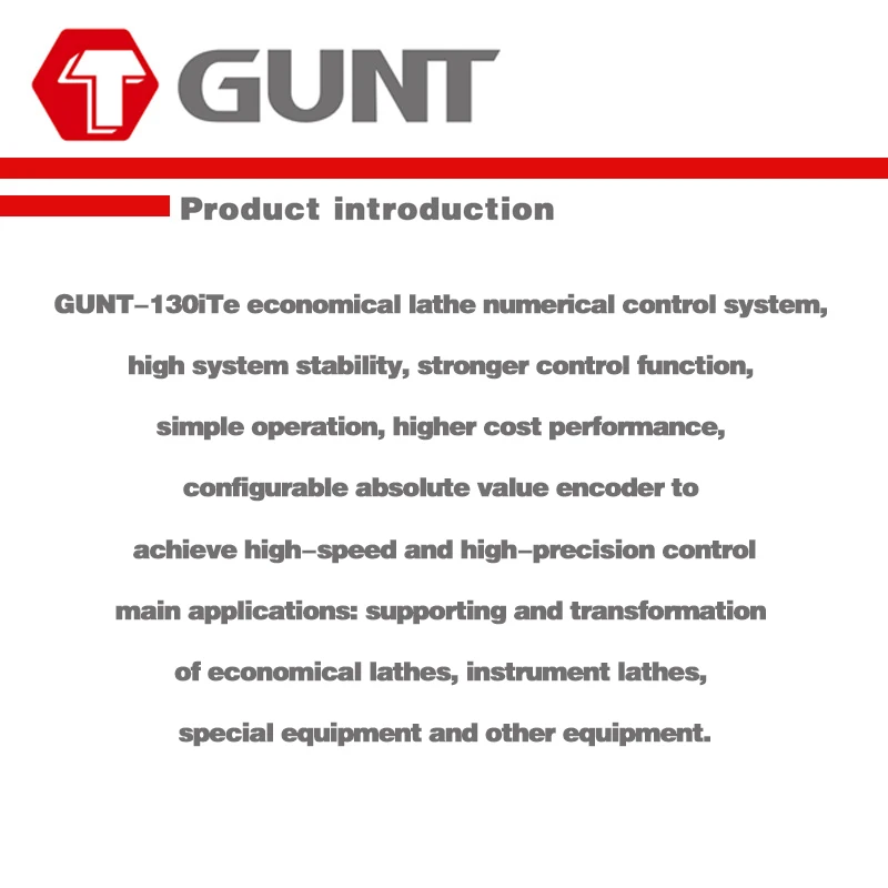 GUNT-130iTe lathe numerical control system, 2/3 axis, lathe, inclined bed lathe, instrument lathe controller，simple operation