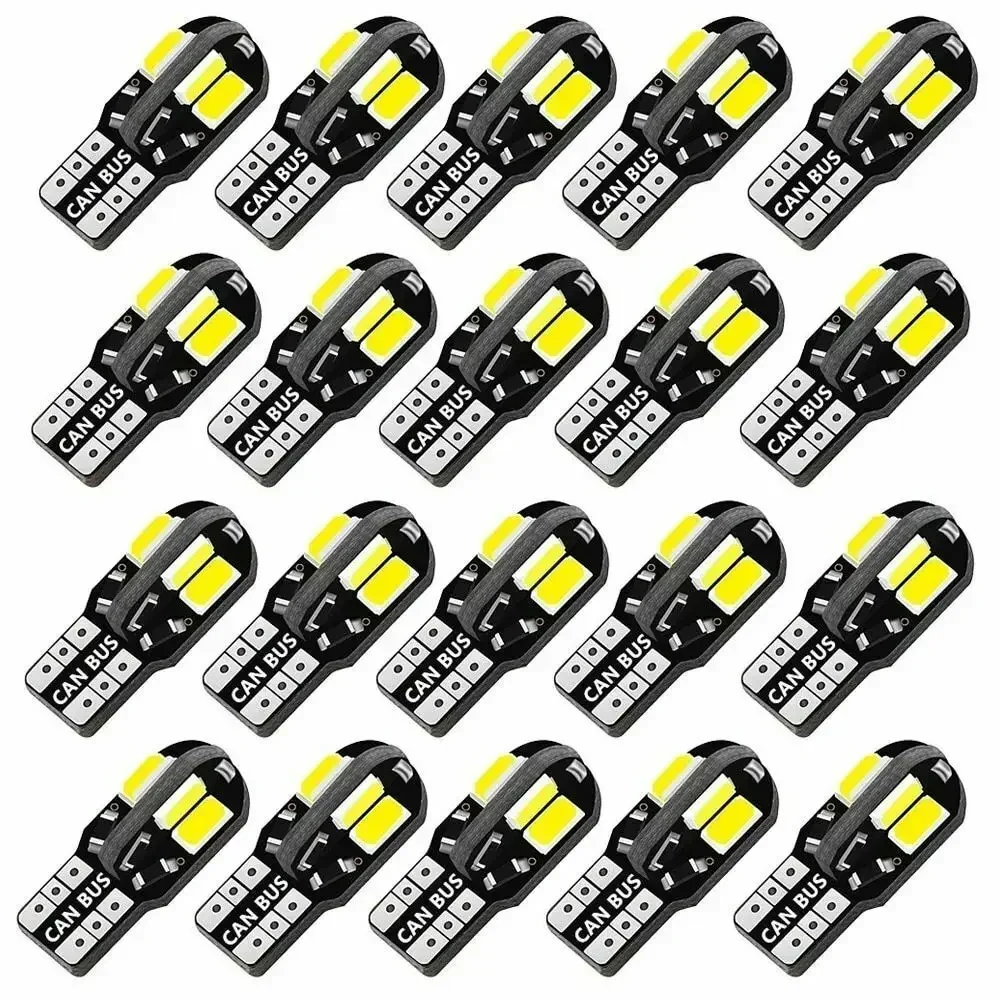 

20 Pcs W5W T10 LED Bulbs Canbus Car Interior Map Dome Lights Parking Light 5730 85MD 12V Auto Signal Lamp