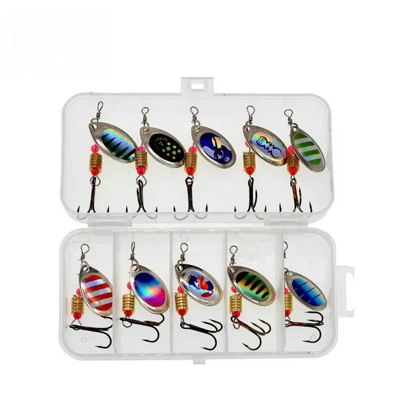 Rotating Sequin Set, Luya Bait Composite Hook Simulation Fake Bait Luya Bait Metal Sequins 2 Boxes