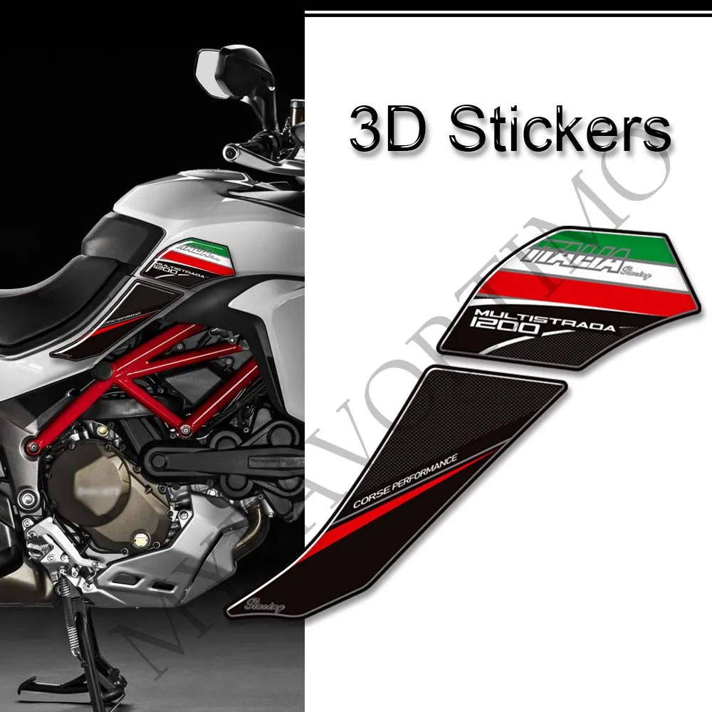 For Ducati MULTISTRADA 1200 S 1200S Stickers Decals Tank Pad Grips Gas Fuel Oil Kit Knee Protector