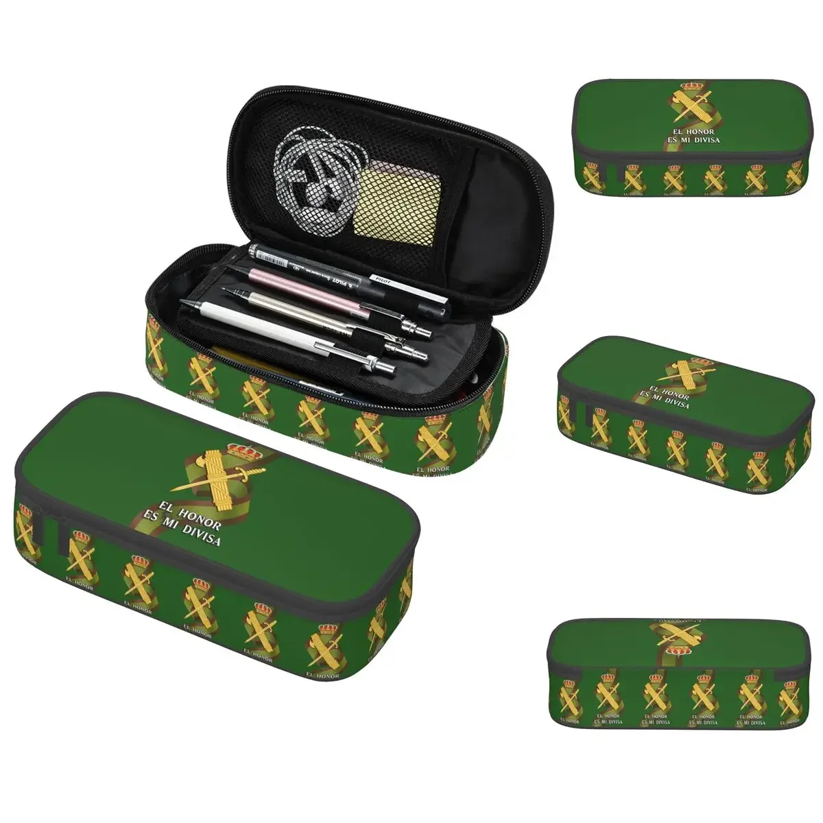 

Spanish Guard Civil Spain Flag Pencil Case for Studen School Pen Box Pencil Bag Stationery Supplies Pen Holder Bag