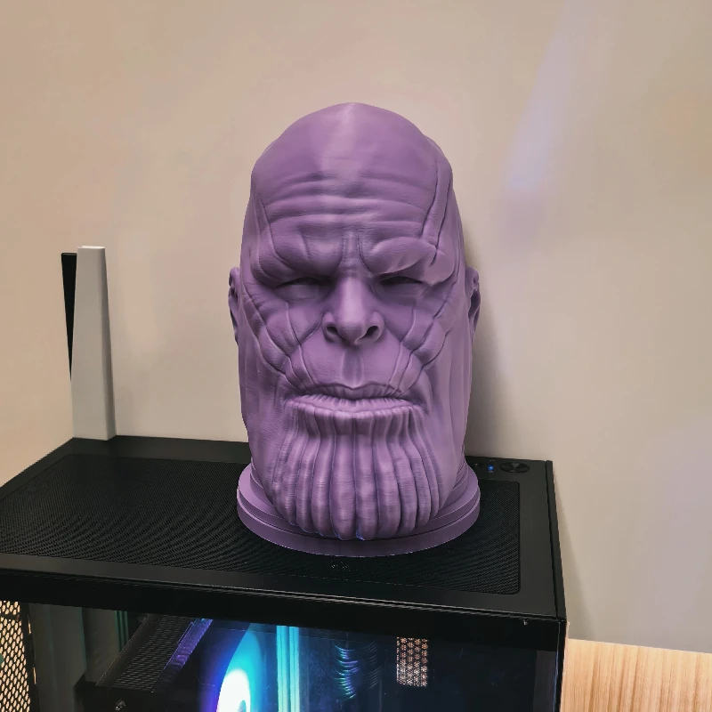 Soporte para auriculares Marvel Thanos, figura de resina impresa en 3D, decoración de escritorio para el hogar, adorno coleccionable, regalo sorpresa para fanáticos