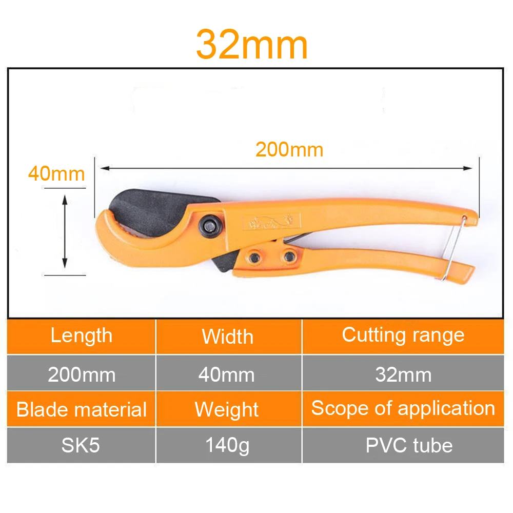 PVC Pipe Cutter Heavy Duty Labor-Saving Hose Scissors PVC PU PP PE Cutter Hose Hand Tools Pipe Shears Plumber Work Tools Cutting