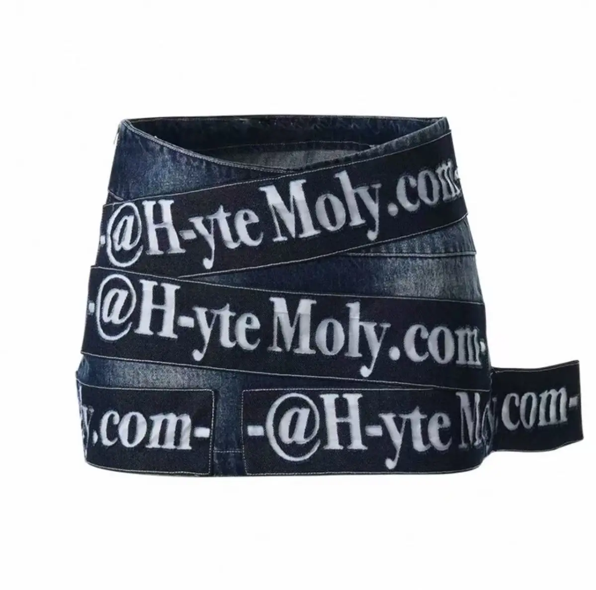 

American Hot Girl Design Sense Heavy Industry Cut Piece Splicing Denim Skirt Women'S New Hip-Packing Slim Short Skirt Trendy