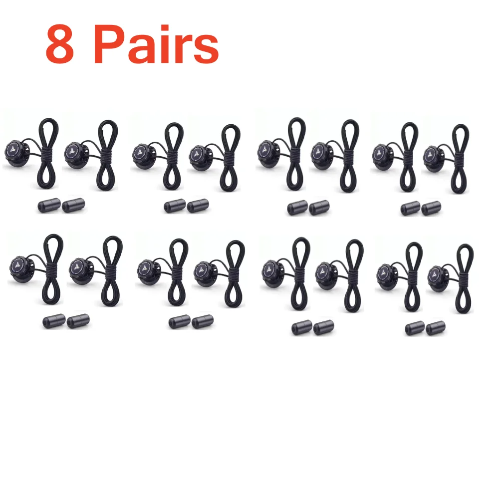 8/4/1 Paar Schnellverschluss-Schuhschnallen mit Drehverschluss für Sportschuhe, Unisex, schnell verstellbares Design, vormontiertes Schuhzubehör