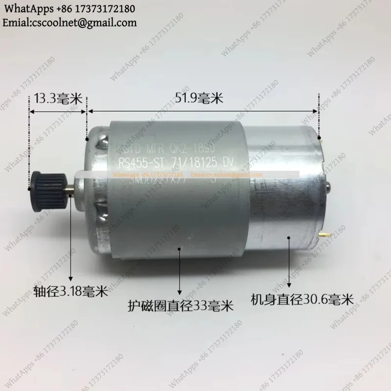 QK2-1890 RS455 DC 6V-24V 12V Carbon Brush Electric Motor Printer Engine DIY Generator High Torque High Speed Spare Part