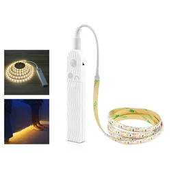 Smart PIR Motion Sensor LED Strip 5V 2835 USB Port light Tape Waterproof for Home Kitchen Stairs Wardrobe Bed Side Decoration