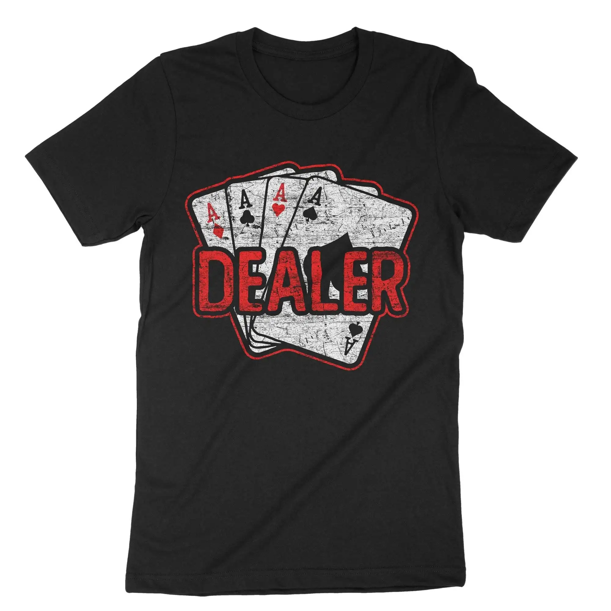 Dealer Poker T Shirt Gambler Game Night Casino Deck of Cards Pot