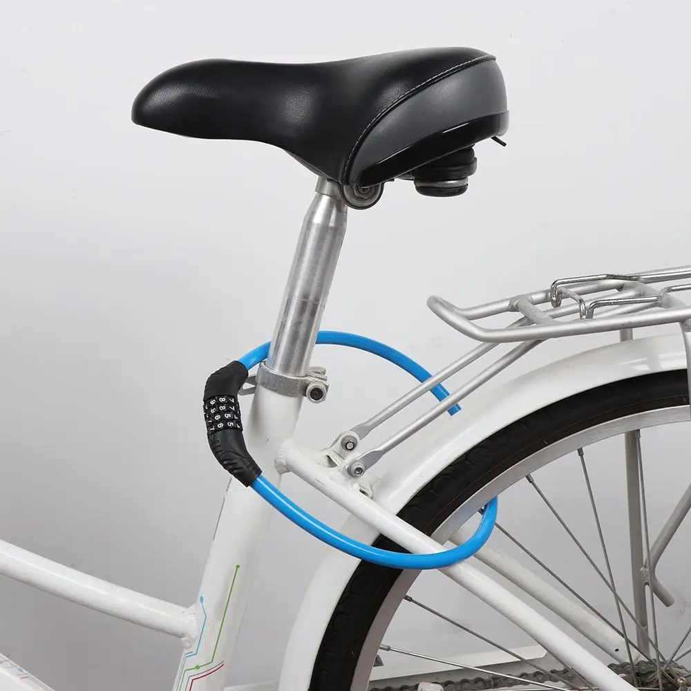 Accesorios para bicicletas Cadena de cables Ciclo Seguridad Candado para bicicletas Número de combinación Candado con contraseña de 4 dígitos