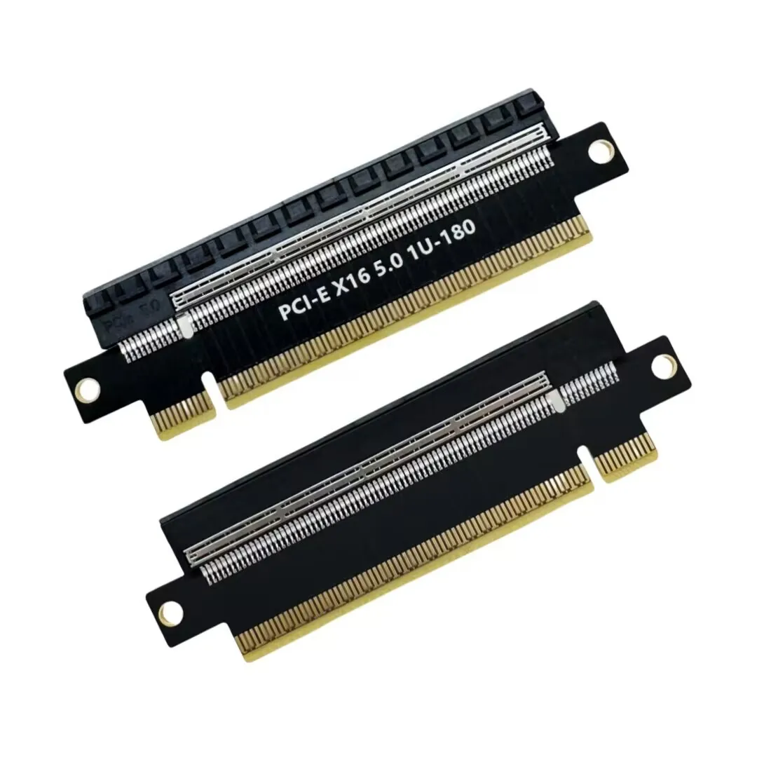 

2025 hot sale High Speed 90 Degree PCI-E 5.0 16X to X16 Converter Adapter Card for Computer 1U Server Case