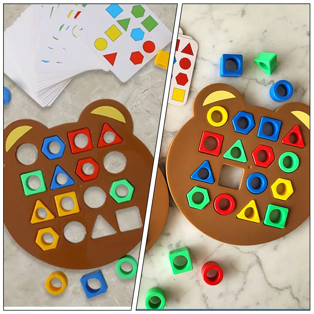 

1 Set Of Geometric Shape Board Game Toddlers Educational Color Matching Sorting Game For Kids Preschool Learning Puzzle Skill