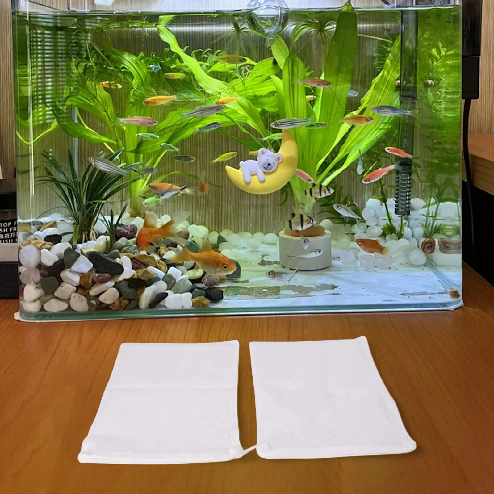 10 Pack Aquarium Filter Bags with Zipper Closure for Reusable Filtration Solutions in Aquariums Ponds and Garden Water Systems view 6