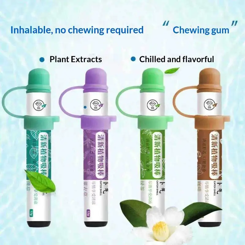 1Pcs Cool Scent Nasal Inhaler Multi Flavor Refreshing Plant Aroma Inhaler Stick Fresh Fragrance Refreshing Scent Stick