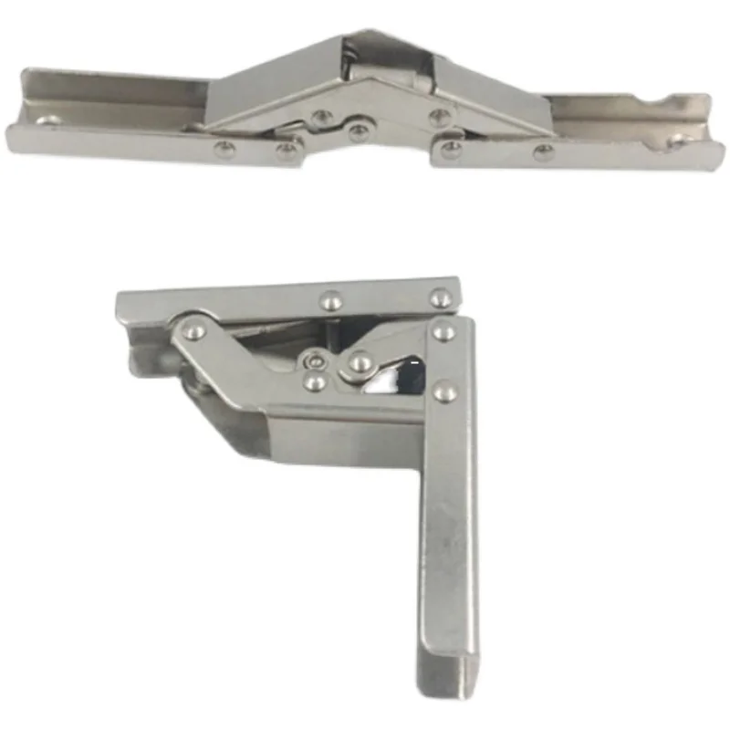 2PCS 90-180 ° Concealed Folding Hinge Upper Swing Door Concealed Wardrobe Door Table Support Hardware Accessories