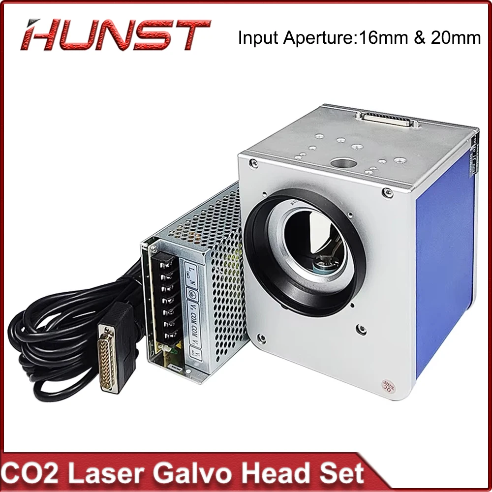 HUNST CO2 Laser Marking Machine Scanning Vibrating Head Group 10.6um 10600nm Input Aperture 16mm/20mm With Power Supply