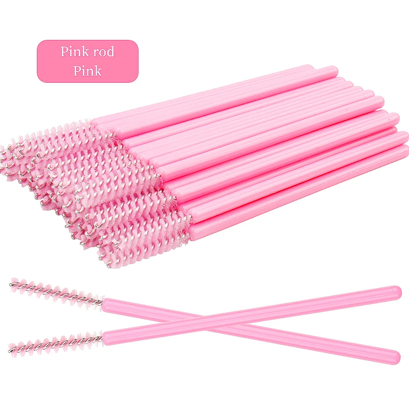 50 Pcs Eyelash Brushes Disposable Crystal Eyebrow Brush Mascara Wand Eye Lash Cosmetic Lashes Extension Makeup Tools