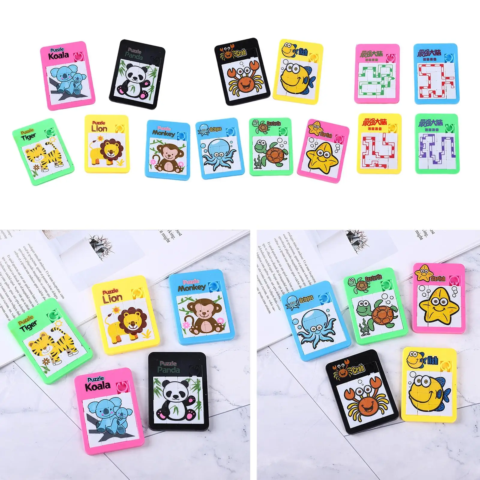 Kids Animal Toys -5 Years Old Plastic Flash Cards Toys Parent-child Game Boys and Girls