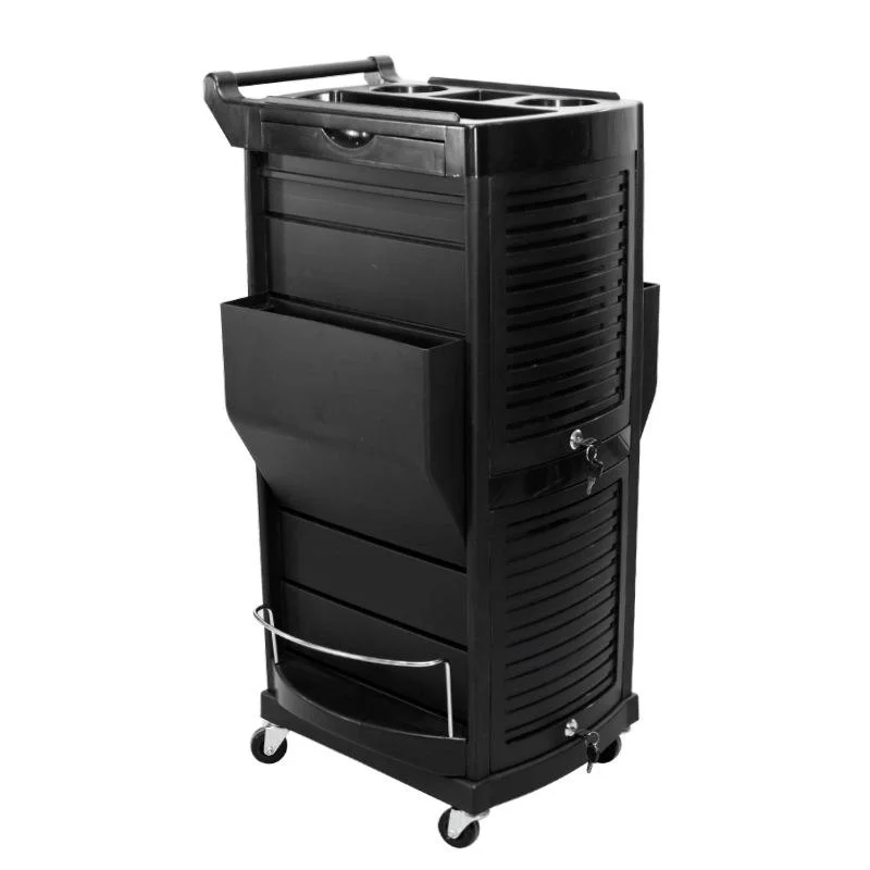 Modern Plastic Multi-Layer Salon Trolley for Barber Shop and Perm Hair Dyeing Easy Moving Durable Commercial Furniture
