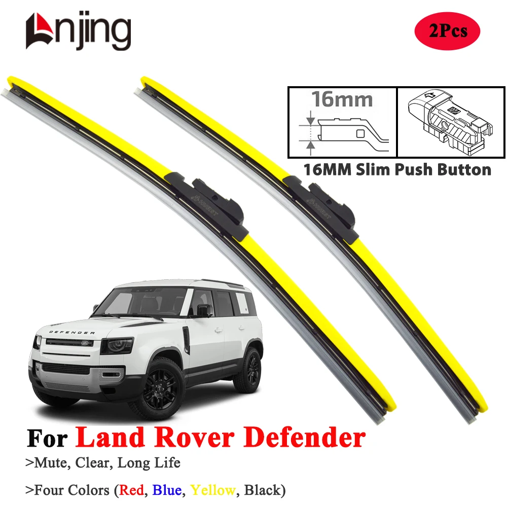 

LNJING Colorful Wiper Blades For Land Rover Defender 90 110 130 L316 L663 1990-Now