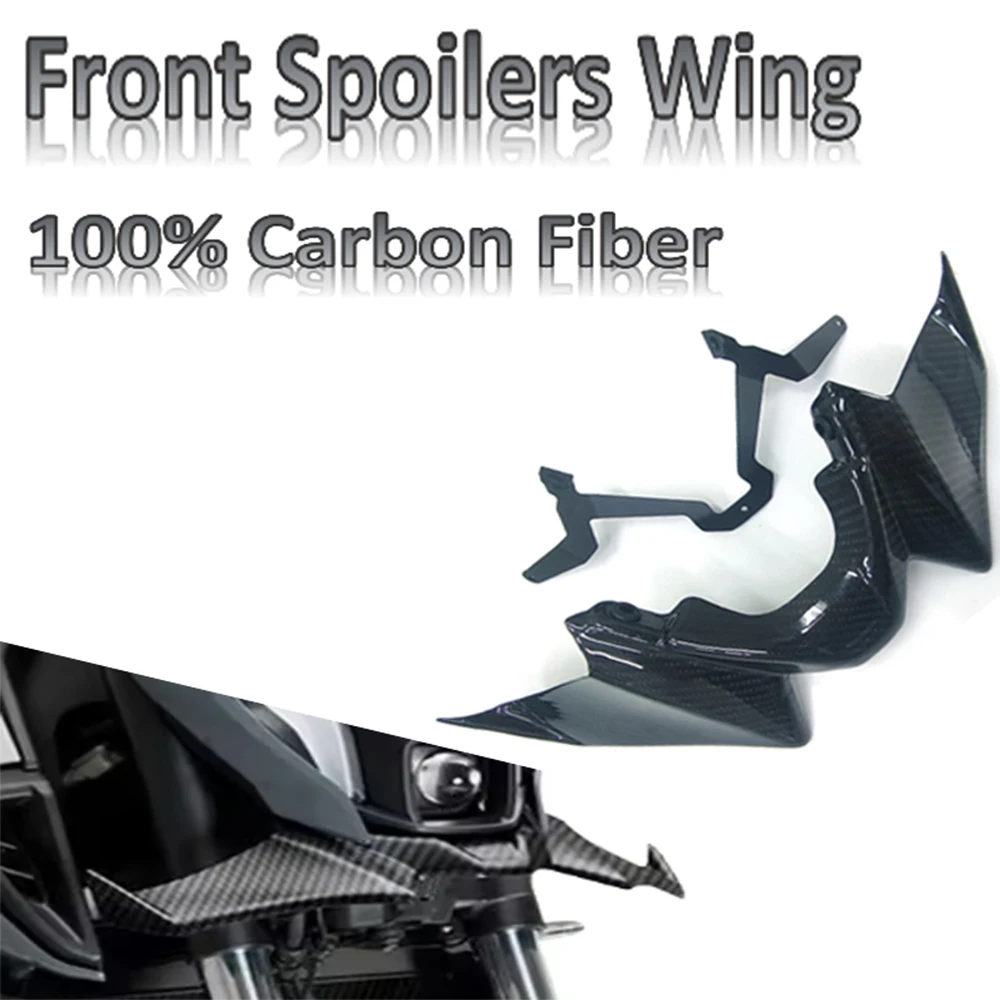 

For Yamaha MT07 MT-07 SP 2021-2023 100% carbon fiber motorcycle downforce bare front spoiler