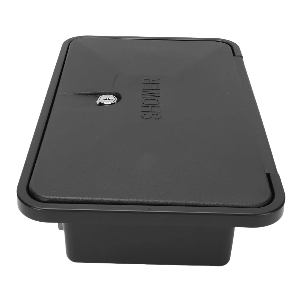 2.5 GPM Showerhead Exterior Shower Box 59.06 Inch Hose Lockable Outdoor Shower Kit Black Wall Mount Design Shower Faucet Hose
