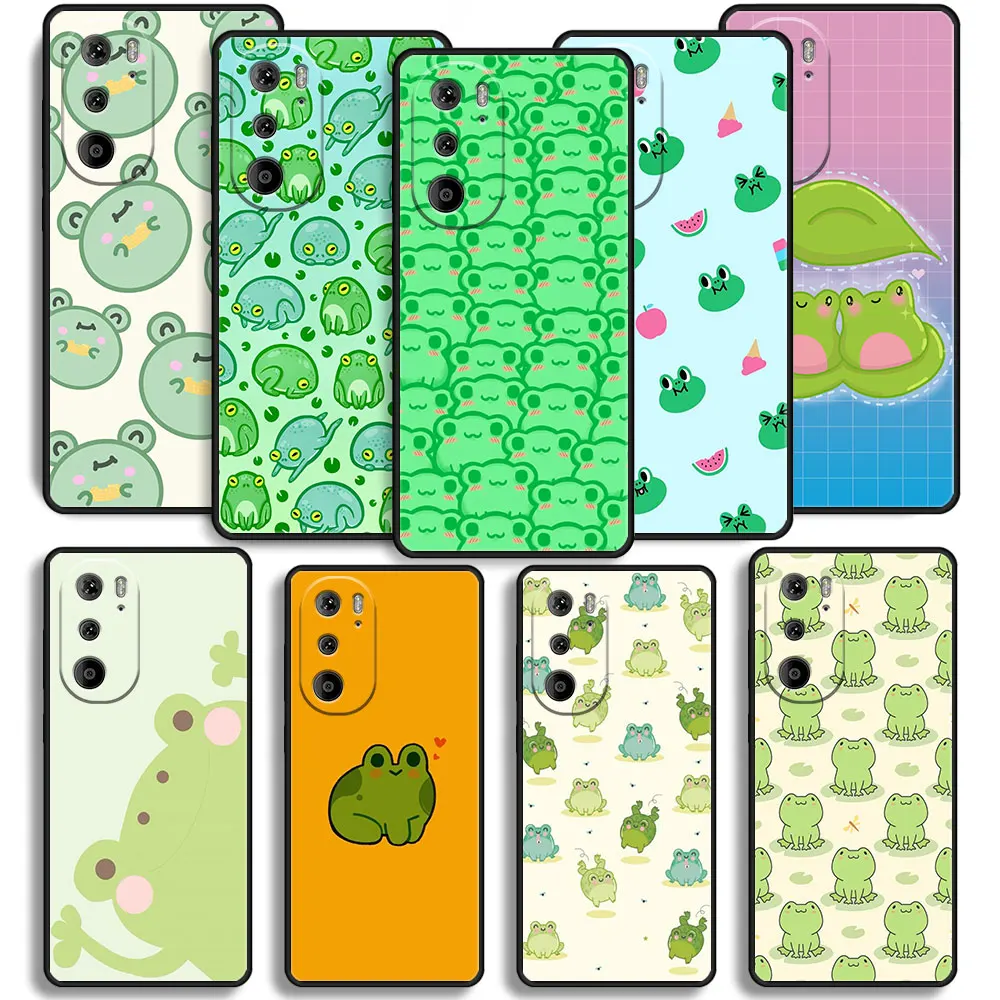 Coque Fashion Silicone Cell Cute Green Frog Case Funda for Moto G51 G8 G9 Plus Play Power Lite G Stylus G22 G31 G71 G30 One