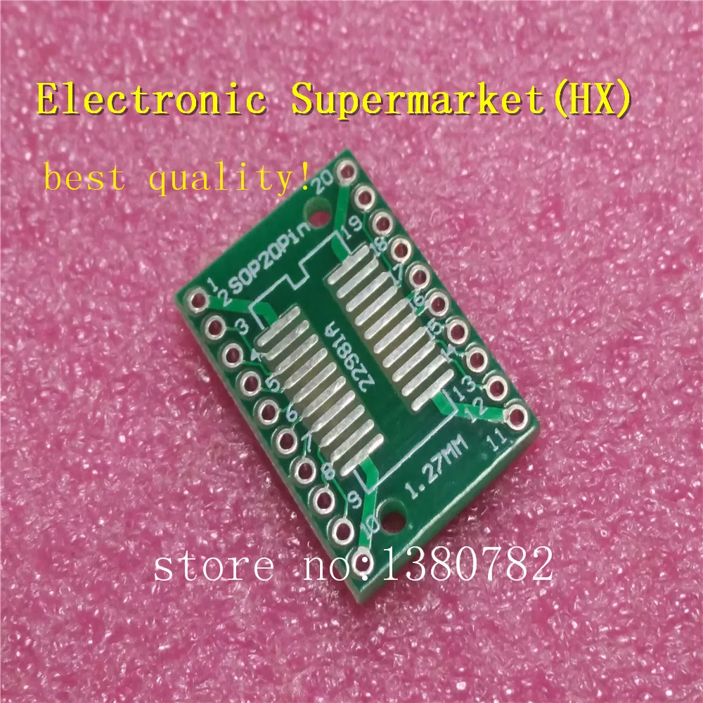 Free shipping 100pcs/lost SOP20 TSSOP20 SSOP20 To DIP20 PCB Transfer Board DIP Pin Board Pitch Adapter