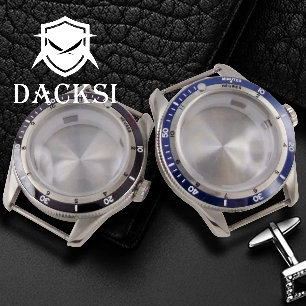 

DACKSI 40mm 20bar Brushed Dive Watch Case Double Domed Sapphire Crystal 120-Click Bezel Fit NH34 NH35 NH36 ETA2824 Auto Movement