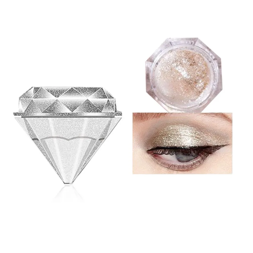 Palette Diamond Glitter Lidschatten Hochpigmentierter Schimmer Glanz Gesichtsglanz Lidschatten Kristalle Augenglitzer Make-up Wasserdicht