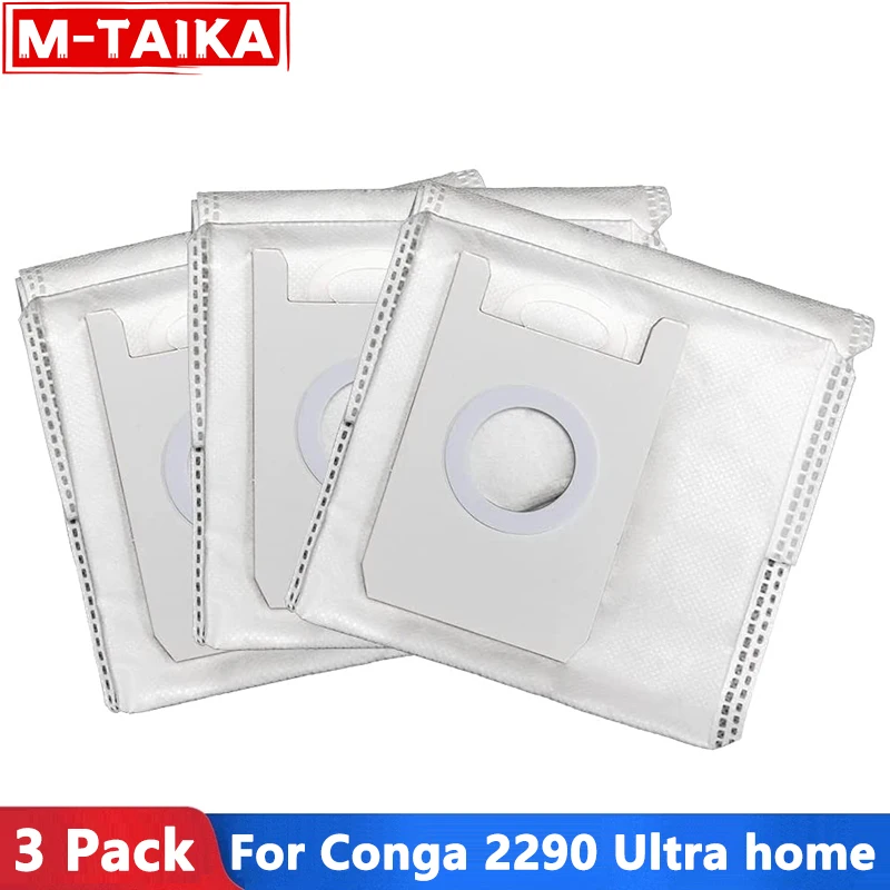 3 Pack 2L Dust Bags For Cecotec Conga 2290 Ultra home Vacuum Cleaner Spare Parts self-emptying bags Box Replacement Accessories