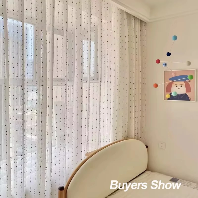 2 قطعة ستائر شفافة مطرزة من الكتان الأمريكي لغرف الأطفال ، ستائر شفافة ناعمة اللون للحضانة ، ستائر قابلة للغسل في الغسالة