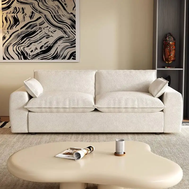 White Modern Living Room Sofas Sectional Memory Curved Bubble Sofa Living Room Lazy Boneless Divano Soggiorno Furniture For Home