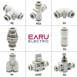 Pneumatic Hose Fitting High Quality White Air Fitting 1/4 1/2 6mm 8mm BSP Thread Quick Connector Coupling Trachea Hose Fitting