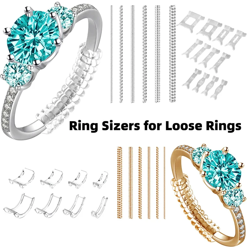 Ring Size Reducer Kit  Spiral SpringBased, Invisible Adjustment Pad for Securing Loose-Fitting Bands
