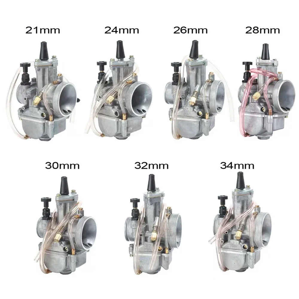 PWK Carburetor With Power Jet For Keihin 2T 4T ATV Quad Go Kart 75-250cc Universal Motorcycle PWK 24 26 28 30 32 34mm Carburetor